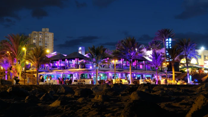 Las Vegas Nevada beach bar tenerife miami night illuminated 2k 4k 5k