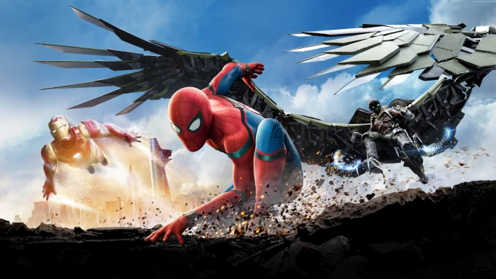 Marvel Spider Man Iron and Falcon wallpaper superhero Homecoming 2k 4k 5k