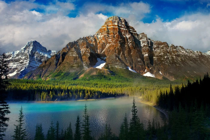 mountain near body of water beautiful scenery mountains lake 2k