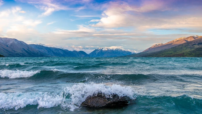 ocean waves landscape Ultra HD sea mountain nature scenics 2k 4k