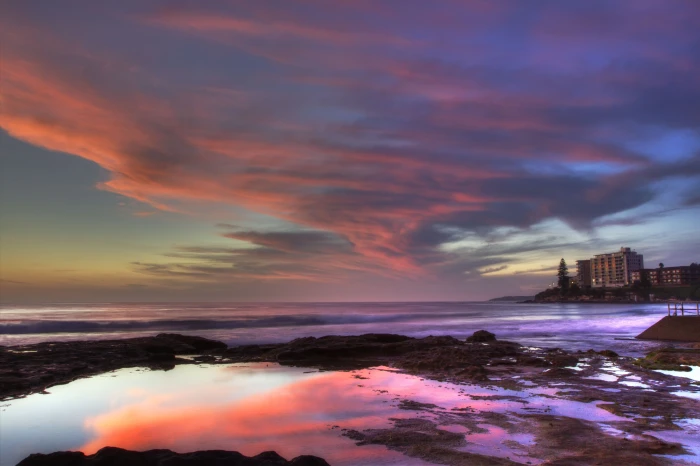 seashore during daytime cronulla Rockpools HDR Cronulla beach 2k 4k 5k