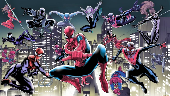 Spider Man comic art superhero Gwen Male Marvel Comics 2k 4k