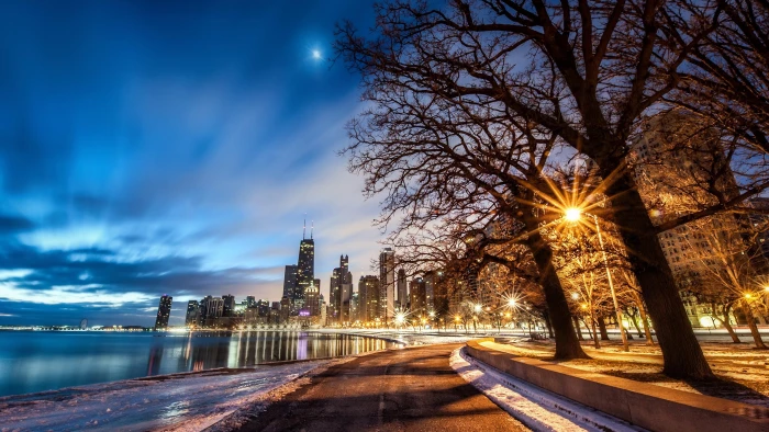 sunrise united states us ilinois chicago oak street beach 2k 4k
