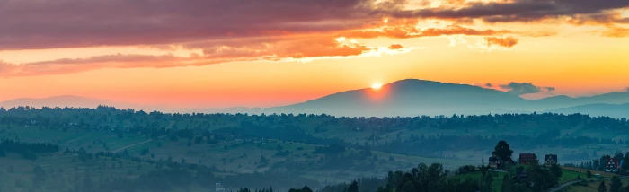 sunset scenery on mountain mountains sundown dusk end evening 2k 4k 5k 8k