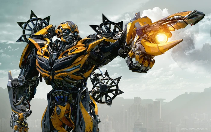 Transformers Bumblebee digital wallpaper sky architecture building exterior 2k 4k