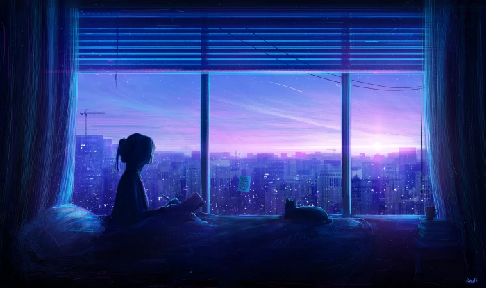 digital art artwork illustration RicoDZ blue purple 58 2k 4k 5k