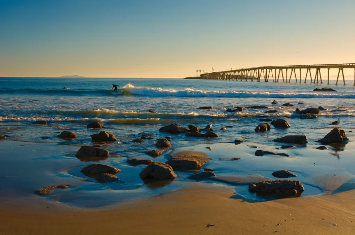 landscape photography of sea ventura california 2k 4k 5k