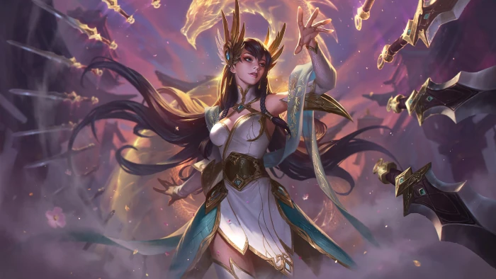League of Legends Irelia fantasy girl art PC gaming 2k 4k 5k 8k
