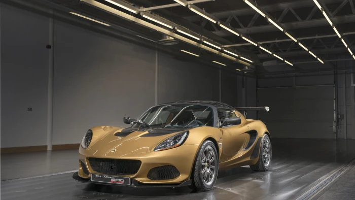 photo of gold and black coupe Lotus Elise Cup supercar 2k 4k 5k 8k