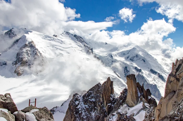 snow covered mountain On top of the world du Midi Mont Blanc 2k 4k 5k
