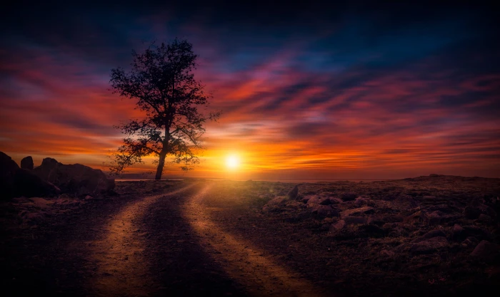 sunset nature photography hd sky cloud scenics 2k 4k 5k