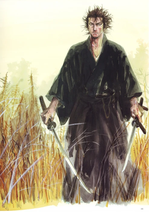 Vagabond Inoue takehiko Water watercolor manga sketch 2k