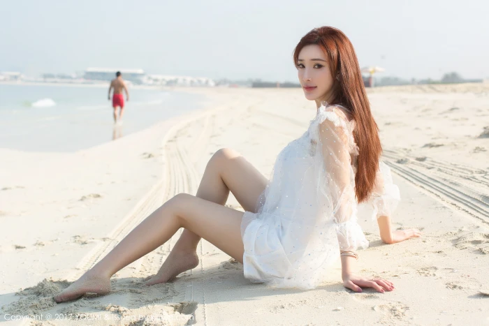 women outdoors Asian model beach land young 2k 4k 5k