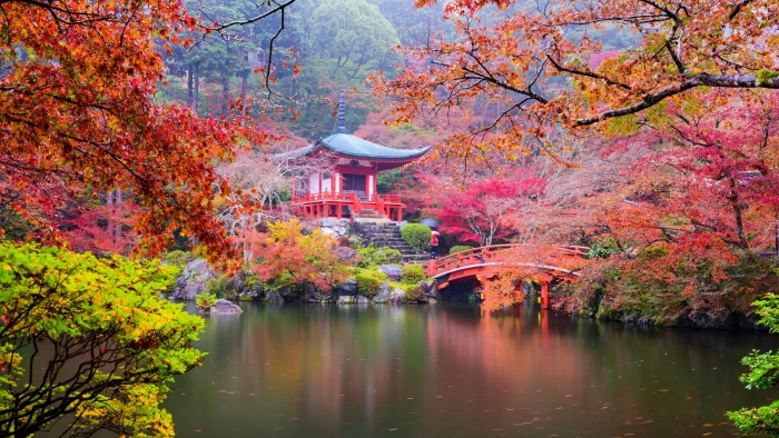 buddhism buddhist temple daigo ji japan kyoto branch pond 2k 4k