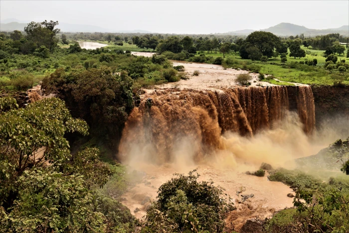 ethiopia waterfall nature tree plant scenics 2k 4k 5k