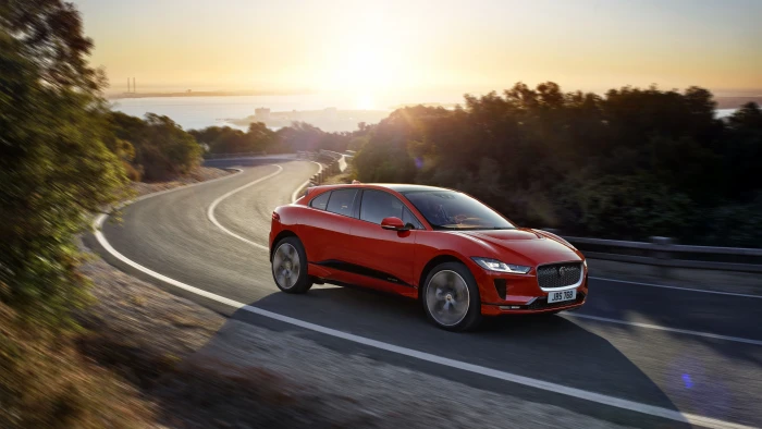 red SUV Jaguar I Pace electric car 2k 4k 5k 8k