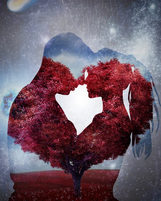 silhouette of man and woman illustration love passion romantic 2k