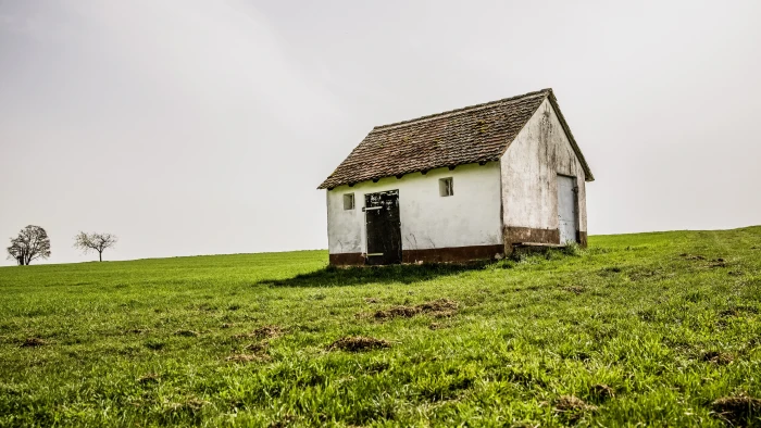 white and brown house in the middle of green fields Bamberg 2k 4k 5k
