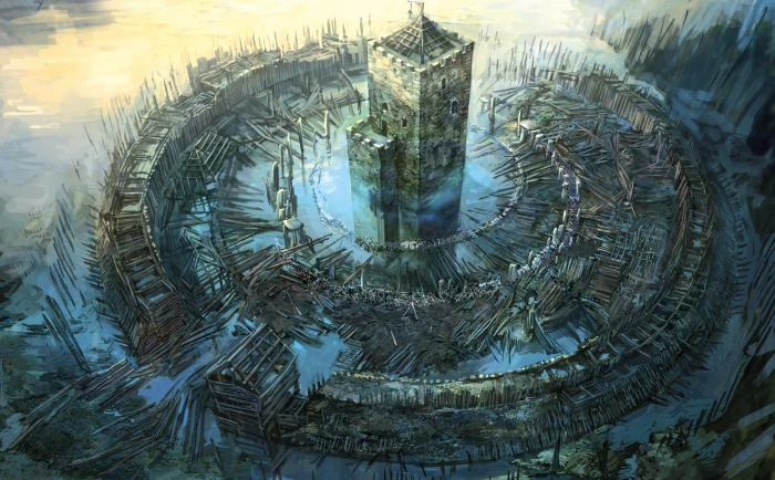 Witcher 3 Concept Art gray concrete castle digital wallpaper 2k 4k 5k