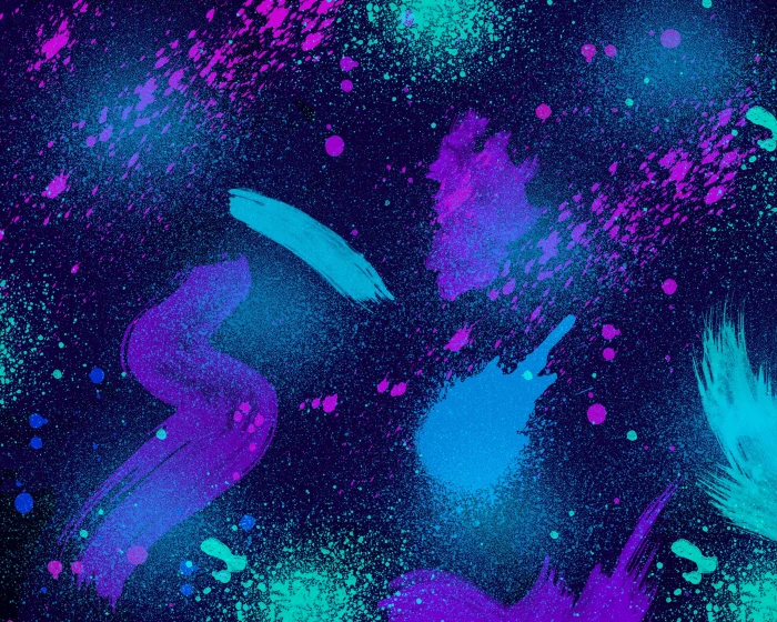 purple teal and blue paint digital wallpaper abstract graphic design 2k