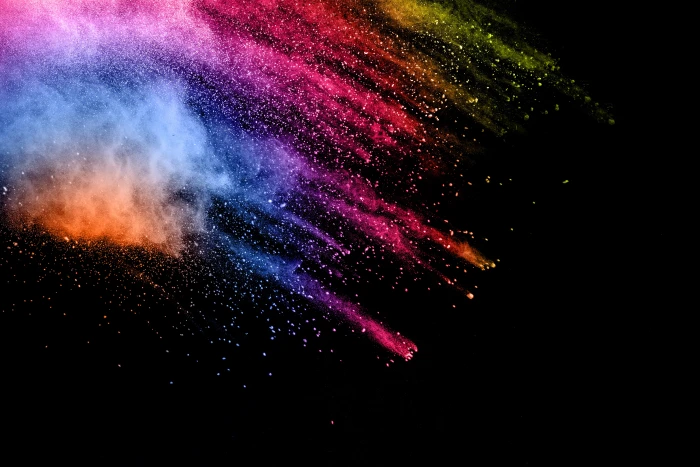 multicolored powder wallpaper squirt background paint black 2k 4k 5k
