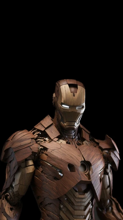 Wooden Iron Man marvel comics movie amoled