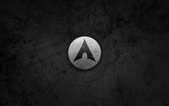 Arch Linux Gallery silver and black arrow logo 2k