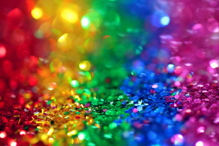 Assorted color Sequins art materials background blur 2k 4k 5k