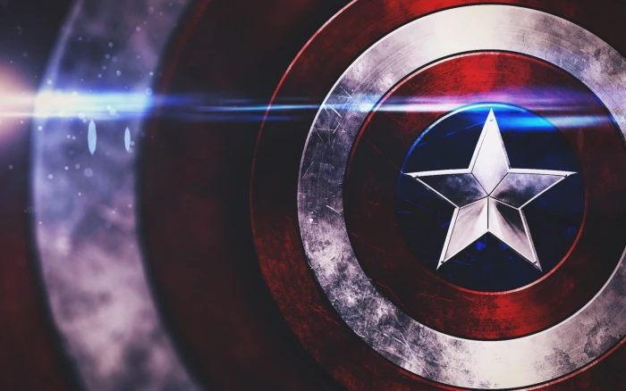 Captain America stars optical flares macro Shields 2k
