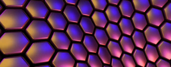 Geometrical Hexagons Artistic blue array blender render 2k 4k 5k 8k