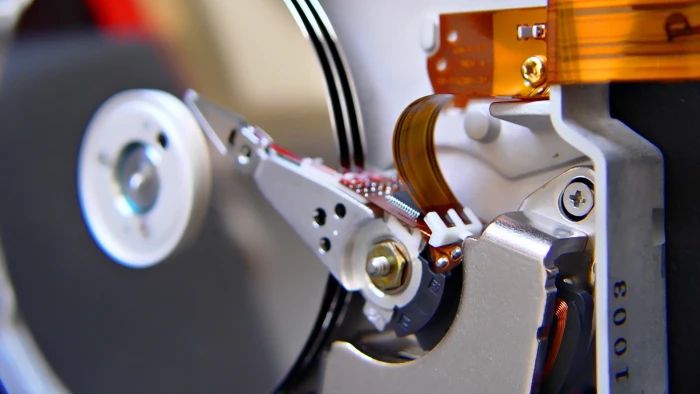 gray and black turntable Hard drives macro hardware computer 2k