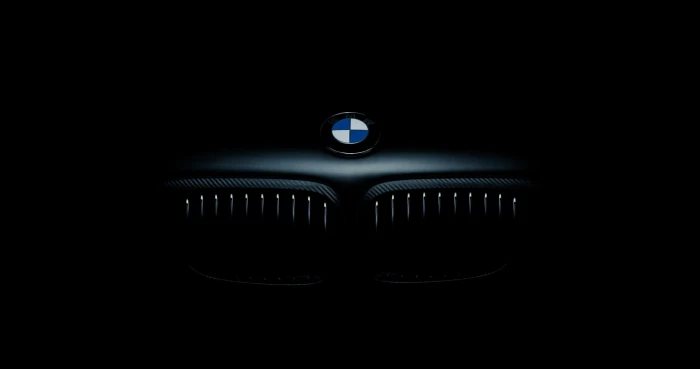 gray BMW car icon the hood front label grille Jun Dang 2k