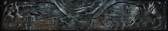 gray designed board decor Alduin s Wall The Elder Scrolls V Skyrim 2k 4k 5k