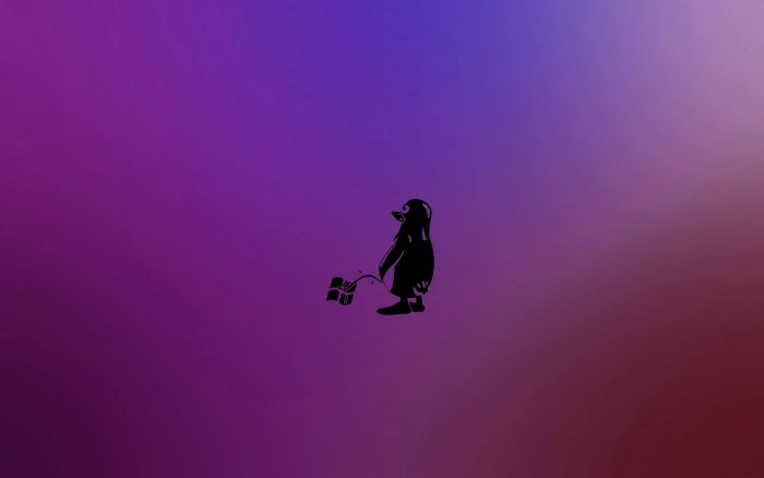 Linux Windows 8 Tux pink color leisure activity full length 2k