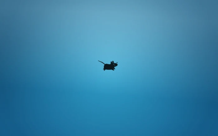 minimalism simple background Xfce Linux mice artwork blue 2k