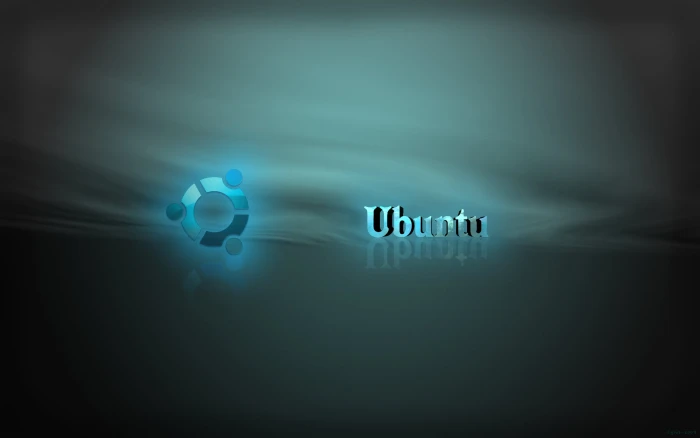 Ubuntu Blue logo Computers Linux text illuminated 2k