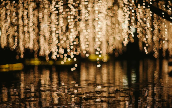 water macro lights background rain Wallpaper people blur 2k