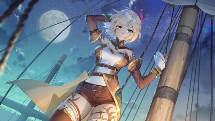 anime girls original characters blonde short hair looking at viewer 2k 4k