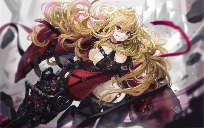 anime girls original characters women blonde long hair 2k 4k 5k
