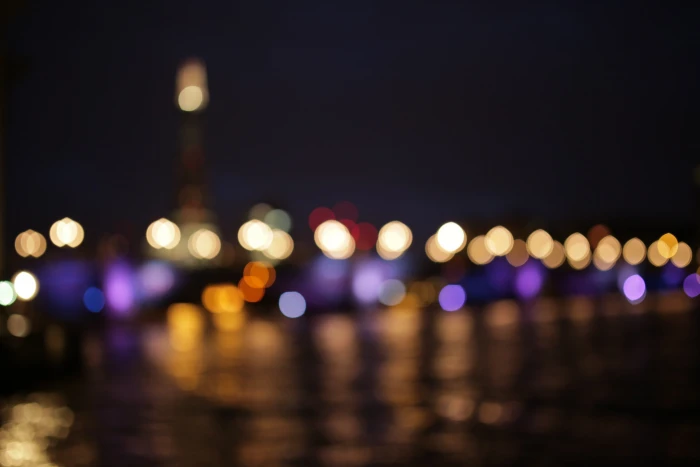 Bokeh Big Ben London Night travel defocused abstract cityscape 2k
