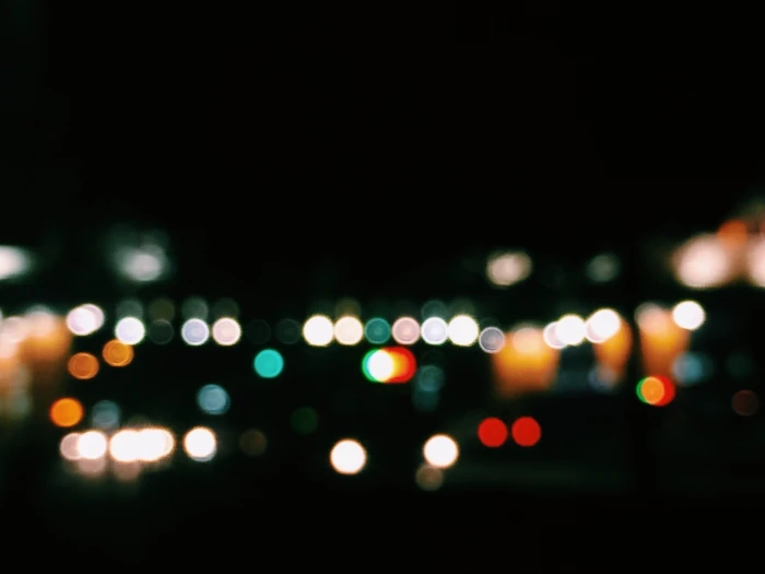 bokeh light street night view illuminated defocused 2k