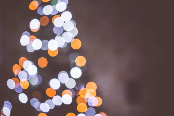 Christmas Tree Bokeh Lights Background abstract blurred christmas bokeh 2k 4k