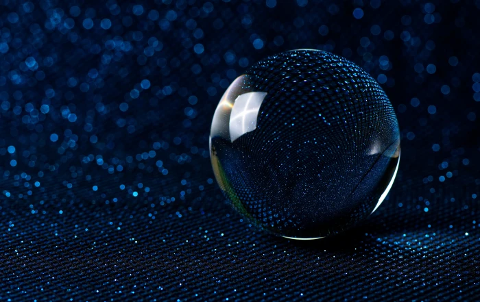 crystal ball photography bokeh blue glitter lights colorful 2k 4k 5k