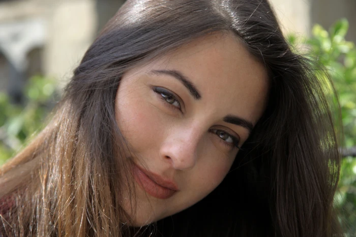 Lorena Garcia brunette women model face MetArt Magazine 2k 4k 5k