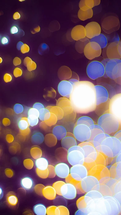 photograph blue and yellow bokeh abstract lights illuminated