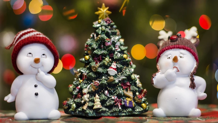 snowman holiday christmas happy new year decoration 2k 4k