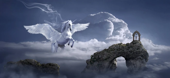 archway tales mystical fantasy horse pegasus fairy 2k 4k 5k