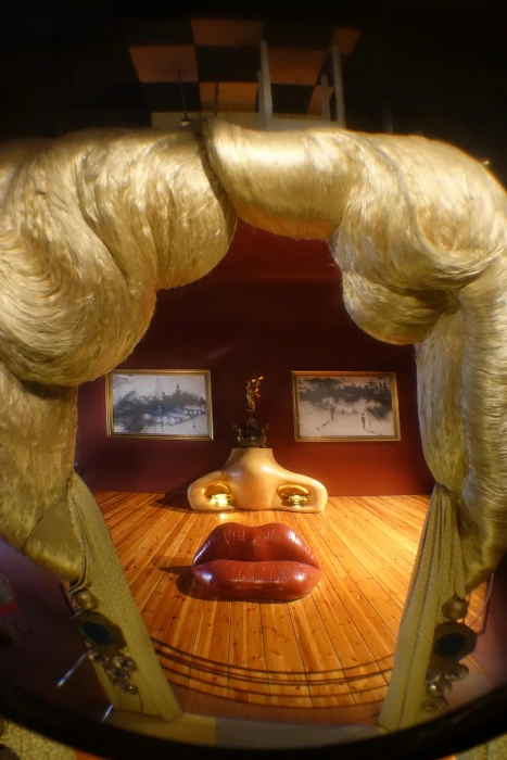 close up photo of brown wooden wall decor illusion dali perspective 2k