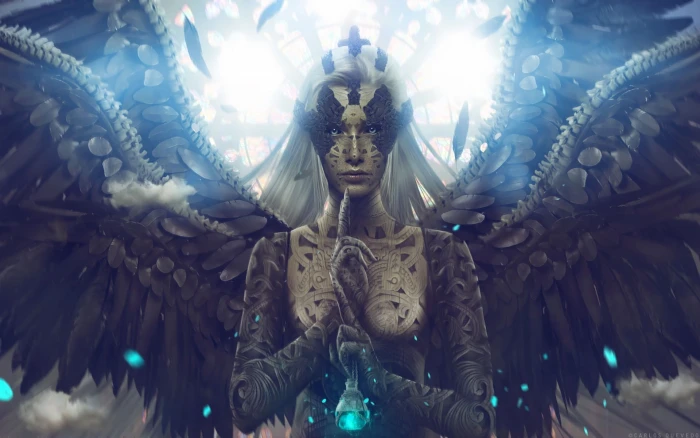 fantasy wings angel mystic signs the demon bulb Inna world 2k