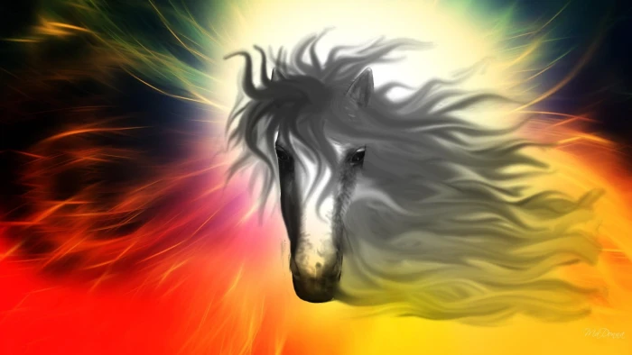 Mystic Horse mythical firefox persona flame mystical bright 2k